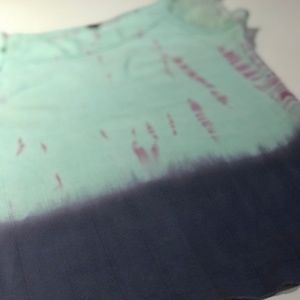 language los angeles Ombre Tshirt with Sheer Slvs